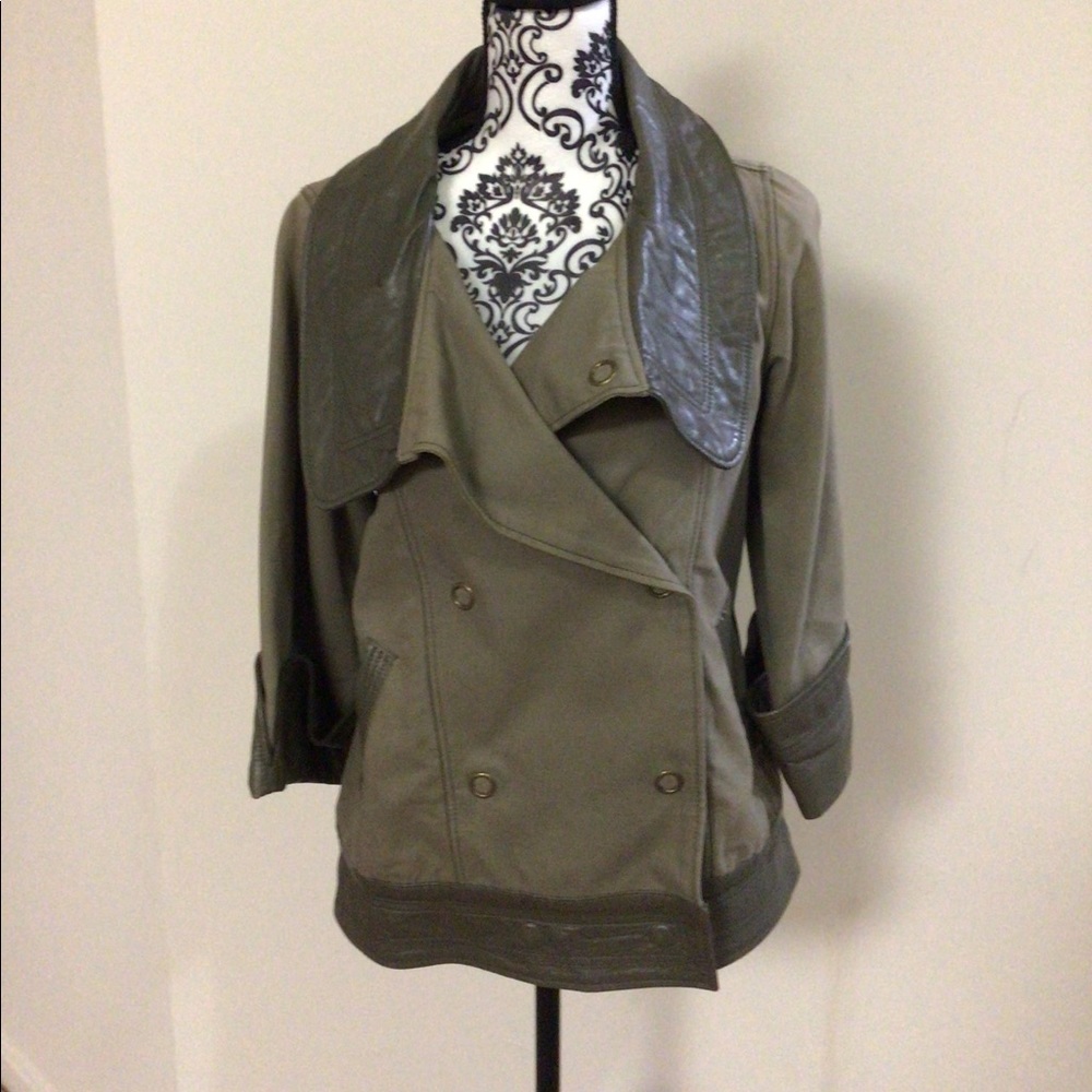 Mike & Chris leather and cotton jacket.